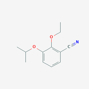 molecular formula C12H15NO2 B13208155 2-Ethoxy-3-(propan-2-yloxy)benzonitrile 