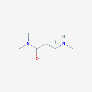molecular formula C7H16N2O B13208157 N,N-Dimethyl-3-(methylamino)butanamide 