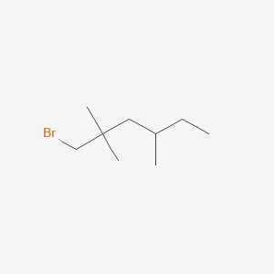 molecular formula C9H19Br B13208171 1-Bromo-2,2,4-trimethylhexane 