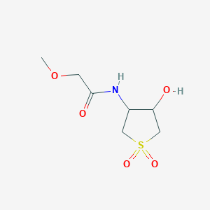 molecular formula C7H13NO5S B13208176 N-(4-Hydroxy-1,1-dioxo-1lambda6-thiolan-3-yl)-2-methoxyacetamide 