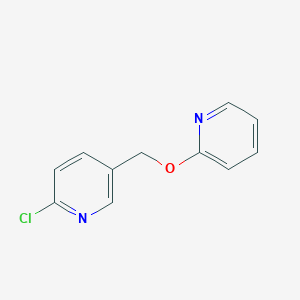 molecular formula C11H9ClN2O B13208192 2-Chloro-5-[(pyridin-2-yloxy)methyl]pyridine 