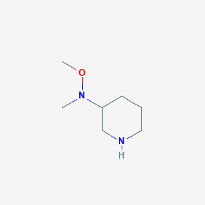 molecular formula C7H16N2O B13208198 N-Methoxy-N-methylpiperidin-3-amine 