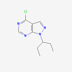 molecular formula C10H13ClN4 B13208218 4-Chloro-1-(pentan-3-YL)-1H-pyrazolo[3,4-D]pyrimidine 
