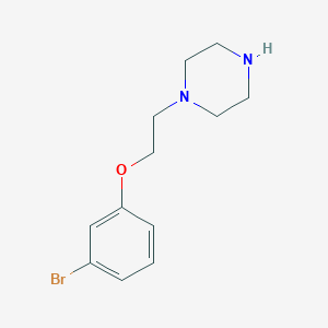 molecular formula C12H17BrN2O B13208244 1-[2-(3-Bromophenoxy)ethyl]piperazine 