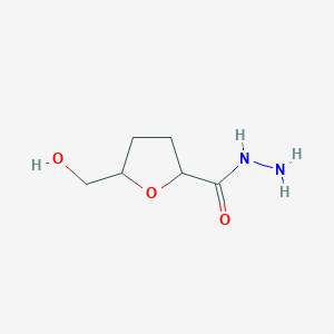 molecular formula C6H12N2O3 B13208254 5-(Hydroxymethyl)oxolane-2-carbohydrazide 