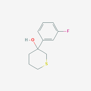 molecular formula C11H13FOS B13208286 3-(3-Fluorophenyl)thian-3-ol 