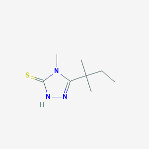 molecular formula C8H15N3S B13208315 4-methyl-5-(2-methylbutan-2-yl)-4H-1,2,4-triazole-3-thiol 