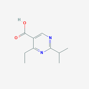 molecular formula C10H14N2O2 B13208323 4-Ethyl-2-isopropylpyrimidine-5-carboxylic acid 