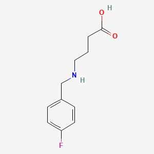 molecular formula C11H14FNO2 B13208368 4-[(4-Fluorobenzyl)amino]butanoic acid 