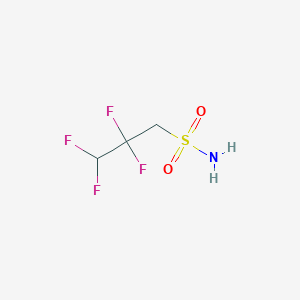 molecular formula C3H5F4NO2S B13208369 2,2,3,3-Tetrafluoropropane-1-sulfonamide 