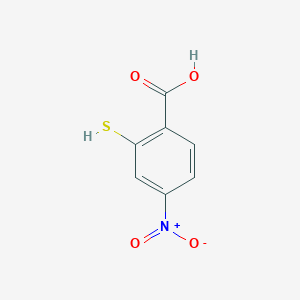 molecular formula C7H5NO4S B13208395 4-Nitro-2-sulfanylbenzoic acid 