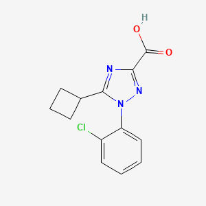 molecular formula C13H12ClN3O2 B13208427 1-(2-Chlorophenyl)-5-cyclobutyl-1H-1,2,4-triazole-3-carboxylic acid 