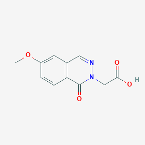 molecular formula C11H10N2O4 B13208433 2-(6-Methoxy-1-oxo-1,2-dihydrophthalazin-2-yl)acetic acid 