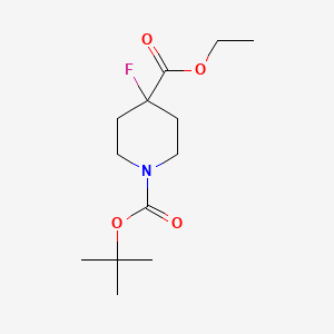 molecular formula C13H22FNO4 B1320845 Ethyl N-Boc-4-fluoropiperidine-4-carboxylate CAS No. 416852-82-9