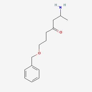 molecular formula C14H21NO2 B13208470 6-Amino-1-(benzyloxy)heptan-4-one 