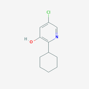 molecular formula C11H14ClNO B13208472 5-Chloro-2-cyclohexylpyridin-3-ol 