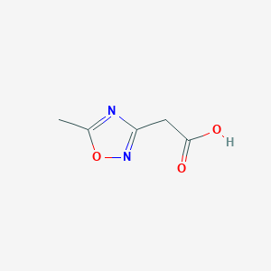 molecular formula C5H6N2O3 B1320849 (5-Methyl-1,2,4-oxadiazol-3-yl)acetic acid CAS No. 55151-96-7
