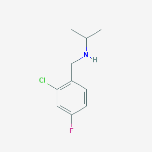 molecular formula C10H13ClFN B1320853 N-[(2-Chloro-4-fluorophenyl)methyl]propan-2-amine CAS No. 823189-82-8