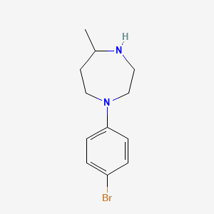 molecular formula C12H17BrN2 B13208539 1-(4-Bromophenyl)-5-methyl-1,4-diazepane 