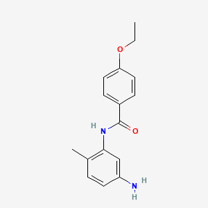 molecular formula C16H18N2O2 B1320854 N-(5-Amino-2-methylphenyl)-4-ethoxybenzamide CAS No. 1016683-11-6