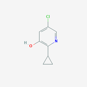 molecular formula C8H8ClNO B13208547 5-Chloro-2-cyclopropylpyridin-3-ol 