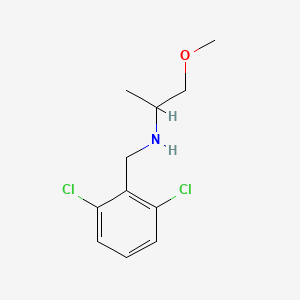molecular formula C11H15Cl2NO B13208567 [(2,6-Dichlorophenyl)methyl](1-methoxypropan-2-YL)amine 