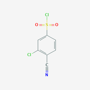 molecular formula C7H3Cl2NO2S B1320864 3-Chloro-4-cyanobenzenesulfonyl chloride CAS No. 213130-43-9