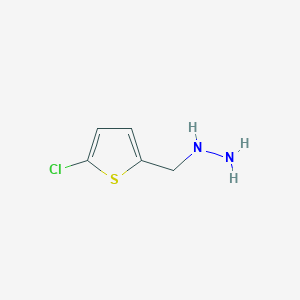 molecular formula C5H7ClN2S B1320865 ((5-Chlorothiophen-2-yl)methyl)hydrazine CAS No. 887592-42-9