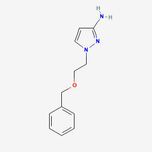 molecular formula C12H15N3O B13208656 1-[2-(Benzyloxy)ethyl]-1H-pyrazol-3-amine 