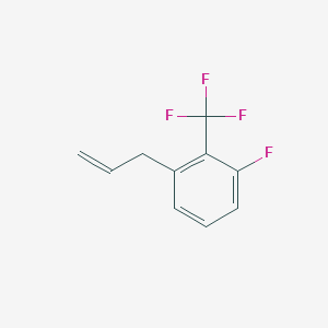 molecular formula C10H8F4 B13208684 1-Allyl-3-fluoro-2-trifluoromethyl-benzene 
