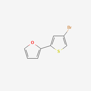 molecular formula C8H5BrOS B13208715 2-(4-Bromo-2-thienyl)furan 