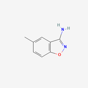molecular formula C8H8N2O B1320872 5-Methylbenzo[d]isoxazol-3-amine CAS No. 89976-56-7