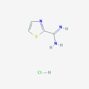 molecular formula C4H6ClN3S B1320873 Thiazole-2-carboximidamide hydrochloride CAS No. 247037-82-7