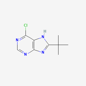 molecular formula C9H11ClN4 B13208743 8-(Tert-butyl)-6-chloro-1H-purine 