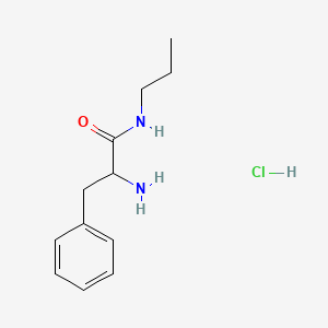 molecular formula C12H19ClN2O B1320877 2-Amino-3-phenyl-N-propylpropanamide hydrochloride CAS No. 934505-77-8