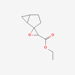 molecular formula C10H14O3 B13208775 Ethyl spiro[bicyclo[3.1.0]hexane-2,2'-oxirane]-3'-carboxylate 