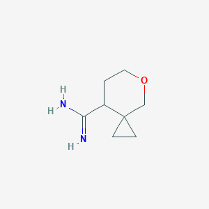molecular formula C8H14N2O B13208789 5-Oxaspiro[2.5]octane-8-carboximidamide 