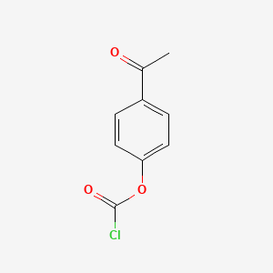 molecular formula C9H7ClO3 B13208812 4-Acetylphenyl chloroformate 