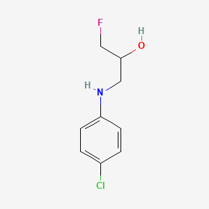 molecular formula C9H11ClFNO B13208822 1-[(4-Chlorophenyl)amino]-3-fluoropropan-2-ol 