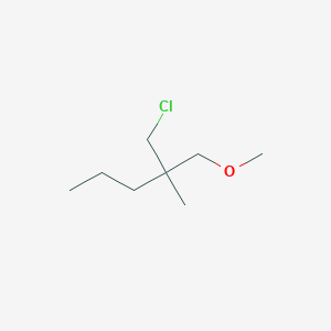 molecular formula C8H17ClO B13208828 2-(Chloromethyl)-1-methoxy-2-methylpentane 