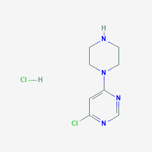 molecular formula C8H12Cl2N4 B1320883 4-Chloro-6-(piperazin-1-yl)pyrimidine hydrochloride CAS No. 203519-89-5