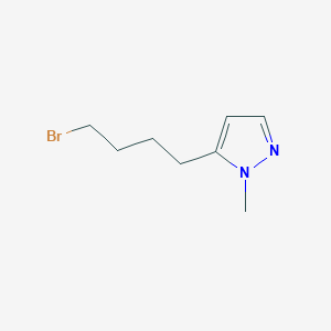 molecular formula C8H13BrN2 B13208834 5-(4-Bromobutyl)-1-methyl-1H-pyrazole 