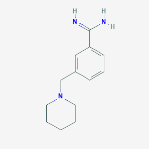 molecular formula C13H19N3 B13208835 3-(Piperidin-1-ylmethyl)benzene-1-carboximidamide 