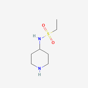 molecular formula C7H16N2O2S B13208842 N-(Piperidin-4-yl)ethane-1-sulfonamide 