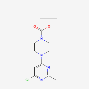 molecular formula C14H21ClN4O2 B1320885 Tert-butyl 4-(6-chloro-2-methylpyrimidin-4-yl)piperazine-1-carboxylate CAS No. 203519-37-3