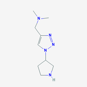 molecular formula C9H17N5 B13208926 Dimethyl({[1-(pyrrolidin-3-yl)-1H-1,2,3-triazol-4-yl]methyl})amine 