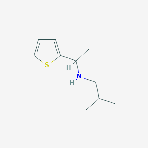 molecular formula C10H17NS B13208969 (2-Methylpropyl)[1-(thiophen-2-YL)ethyl]amine 