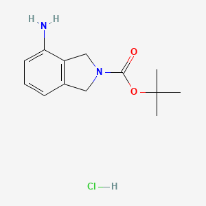 molecular formula C13H19ClN2O2 B13208980 tert-butyl 4-amino-2,3-dihydro-1H-isoindole-2-carboxylate hydrochloride 