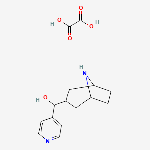 molecular formula C15H20N2O5 B13208981 (8-Azabicyclo[3.2.1]octan-3-yl)(pyridin-4-yl)methanol oxalate 