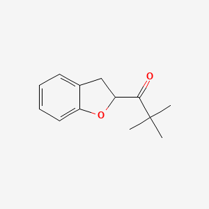 molecular formula C13H16O2 B13209022 1-(2,3-Dihydro-1-benzofuran-2-YL)-2,2-dimethylpropan-1-one 